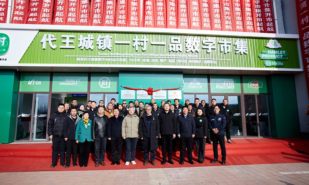 代王城镇一村一品数字市集开市合影