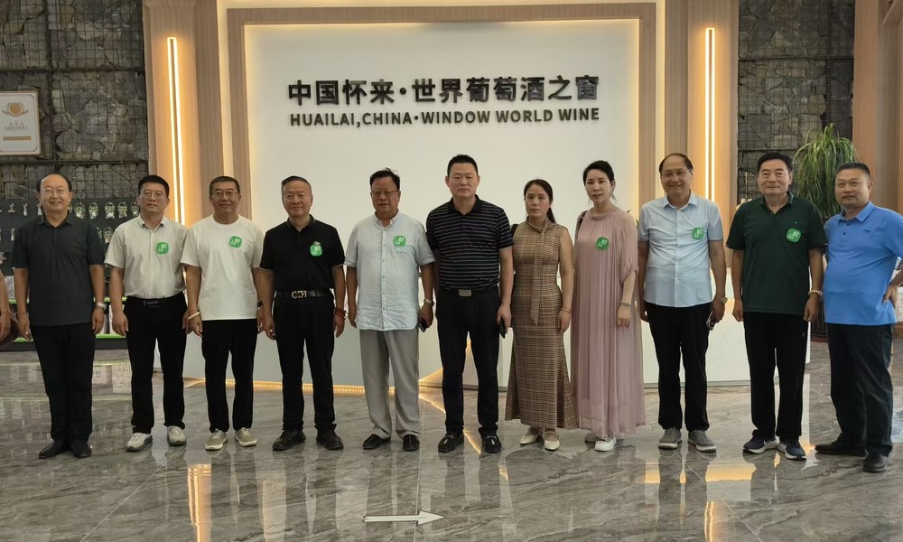 一村一品考察团在中国怀来·世界葡萄酒之窗合影